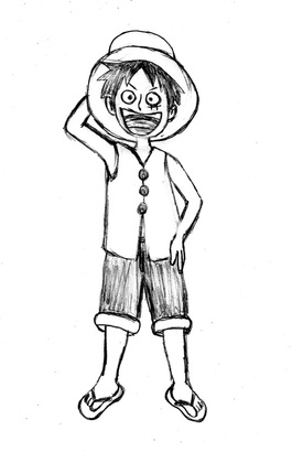 Drawing Tutorial for all Anime fans-Luffy of One Piece - DrawingManuals.com